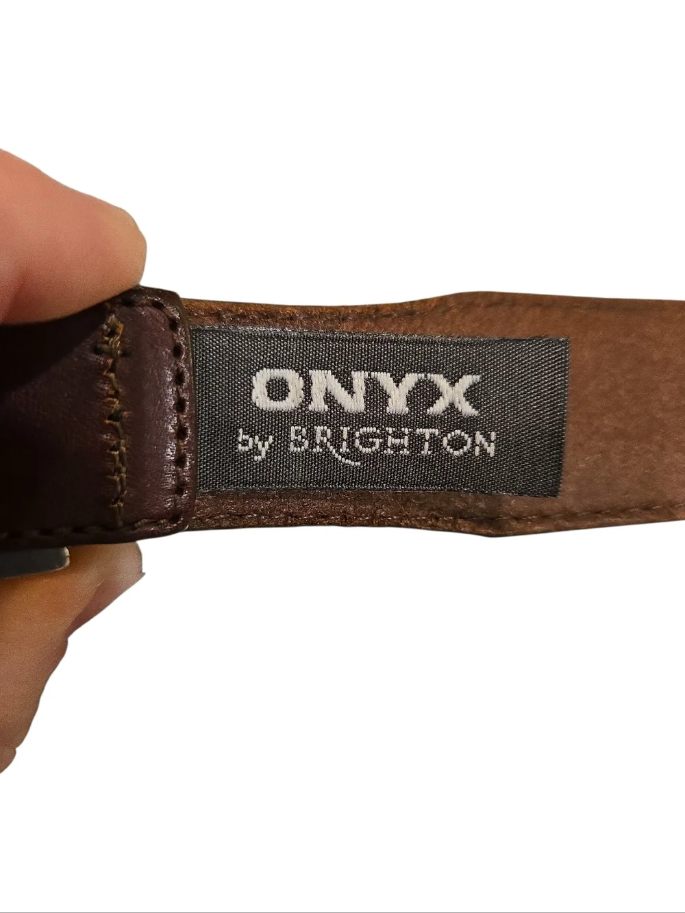 ONYX BY BRIGHTON VTG MEN'S GOLFER BELT.  LEATHER BRAIDED. SIZE 40.